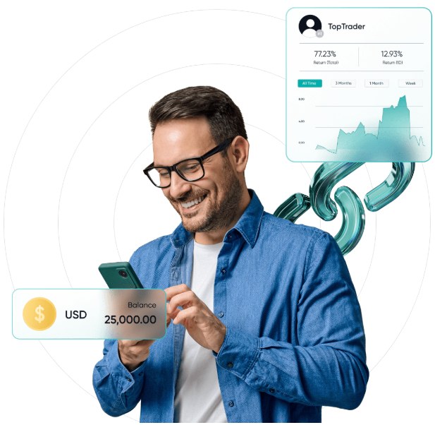 Trader checking his Beta-Crpx balance on a phone